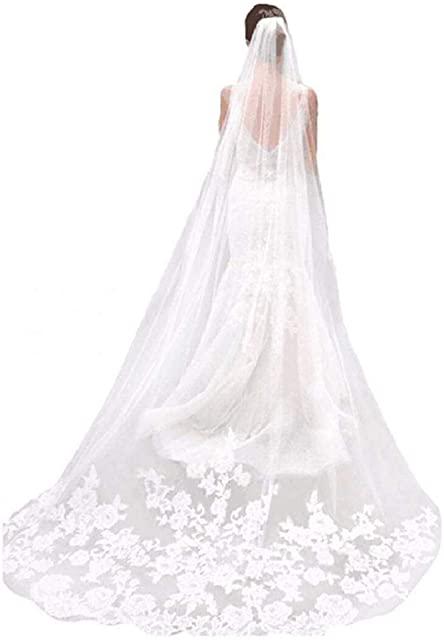 Miglior velo da sposa lungo con pizzo